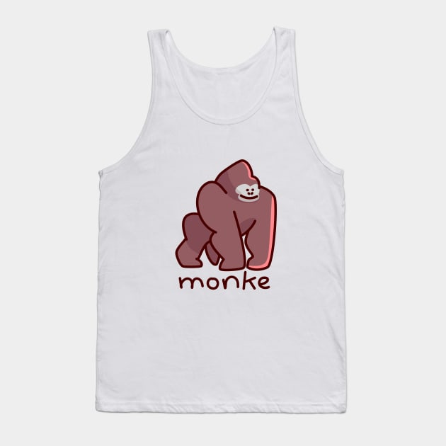 Monke Gorilla Tank Top by pwbstudios